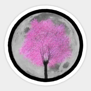 Sakura on the Moon Sticker
